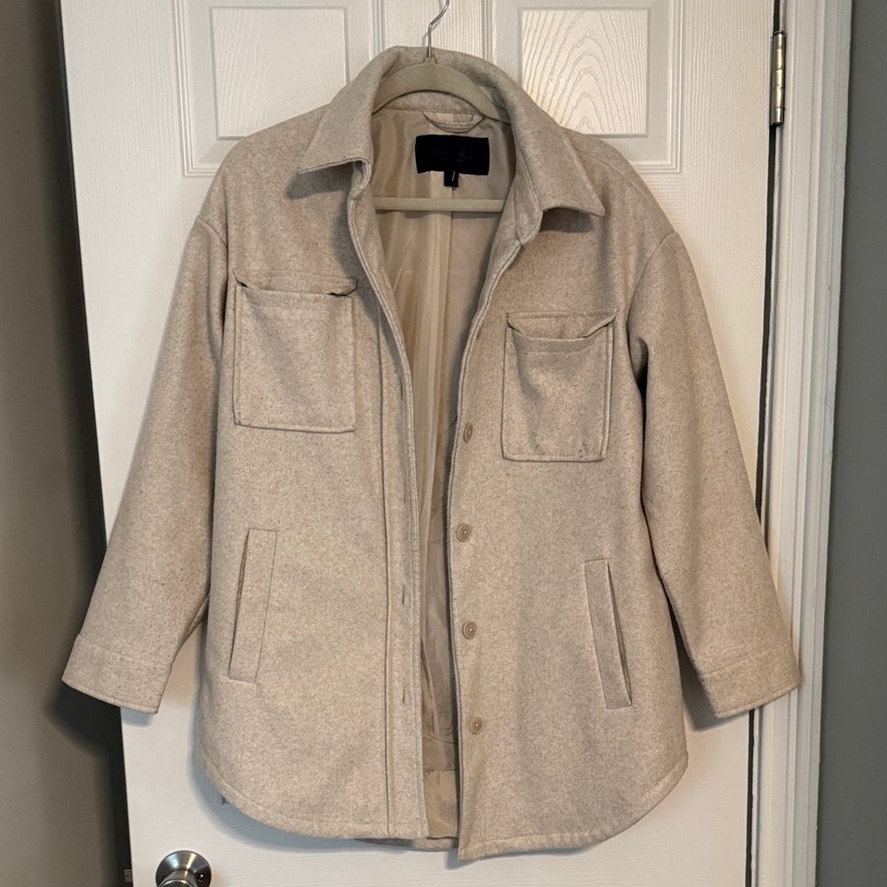 RACHEL Rachel Roy Light Beige Pea Coat